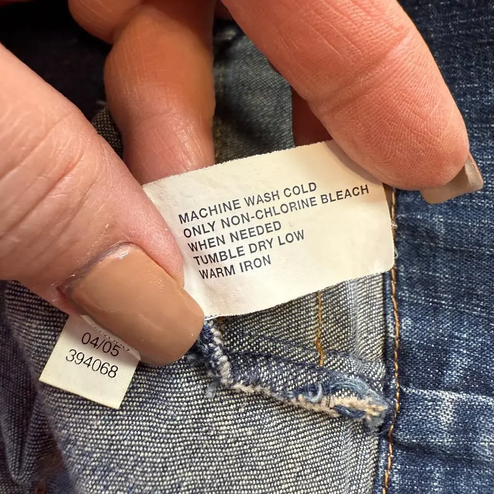 Girl's Gap Denim Double Breasted Denim Blue‎ Jean Jacket Size XL Size 12